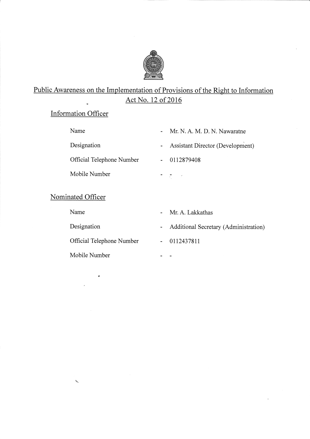 inforamation en 1